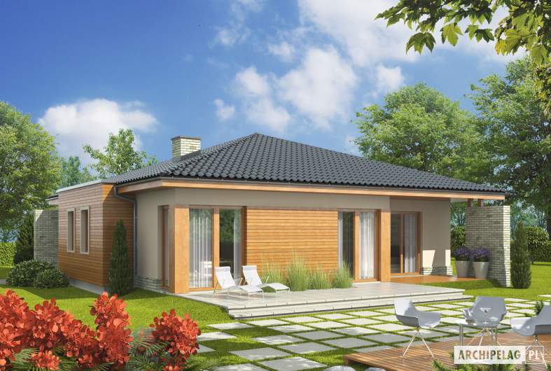 Projekt domu Grzegorz - wizualizacja ogrodowa