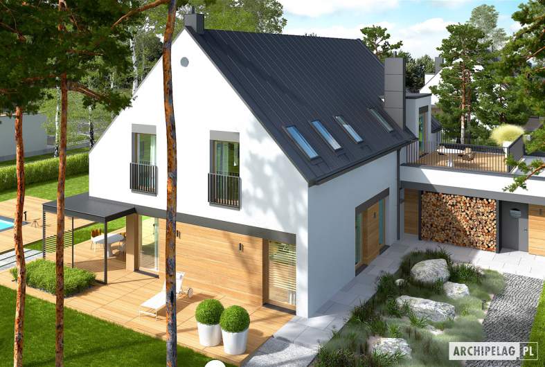 Projekt domu Teodor G2 (wersja C) - widok z góry