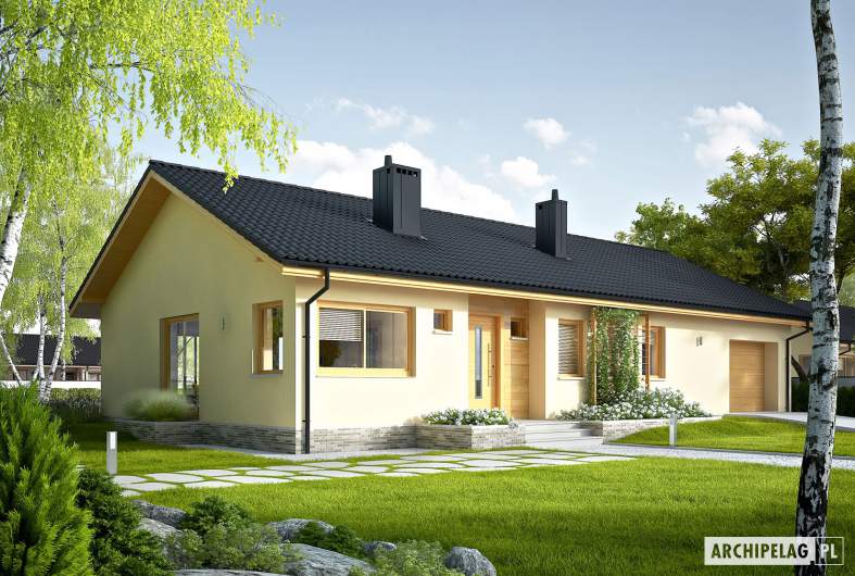 Projekt domu Eryk IV G1 ECONOMIC - wizualizacja frontowa