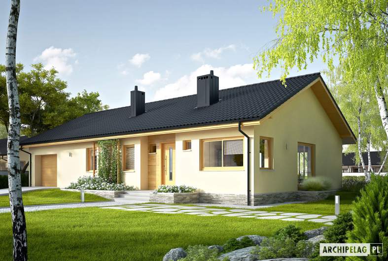 Projekt domu Eryk IV G1 ECONOMIC - wizualizacja frontowa