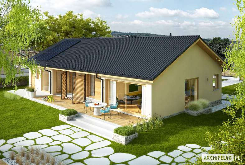 Projekt domu Eryk IV G1 ECONOMIC - widok z góry