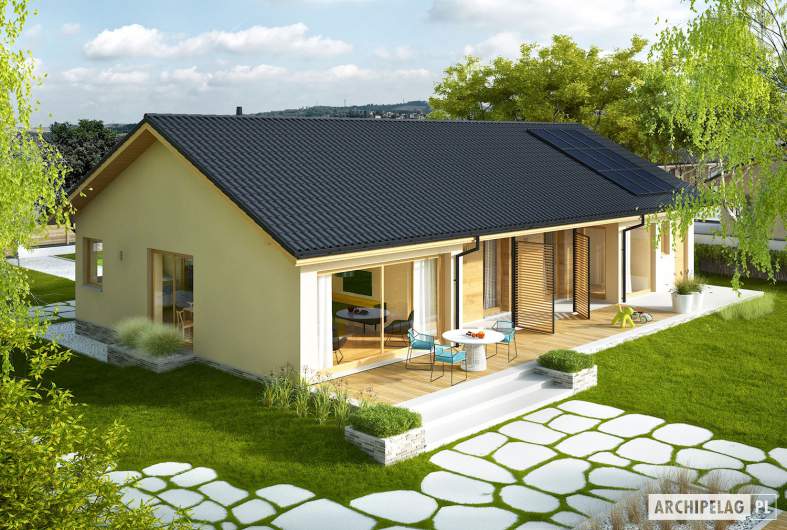 Projekt domu Eryk IV G1 ECONOMIC - widok z góry