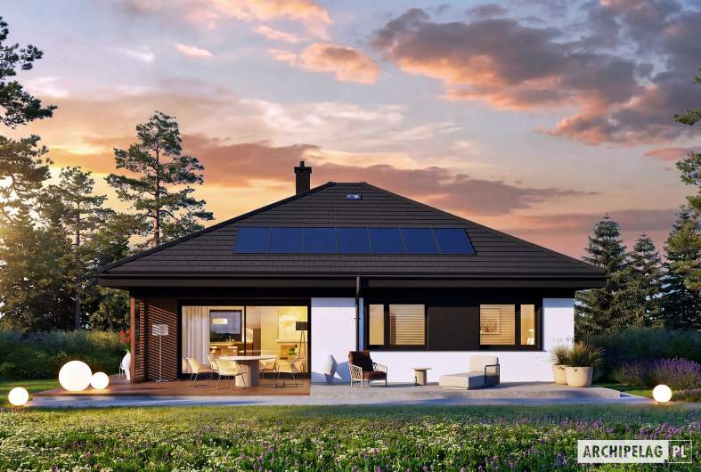 Projekt domu Flo IV ENERGO PLUS - wizualizacja ogrodowa