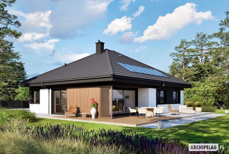 Projekt domu Flo IV ENERGO PLUS - wizualizacja ogrodowa