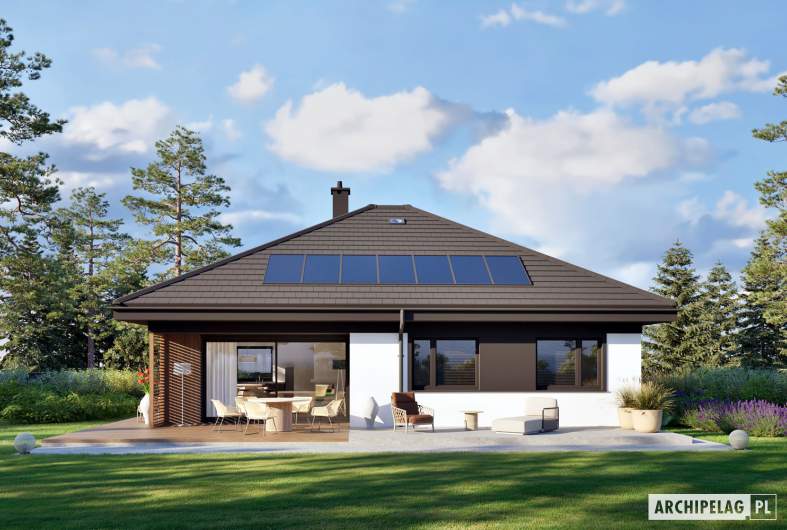 Projekt domu Flo IV ENERGO PLUS - wizualizacja ogrodowa