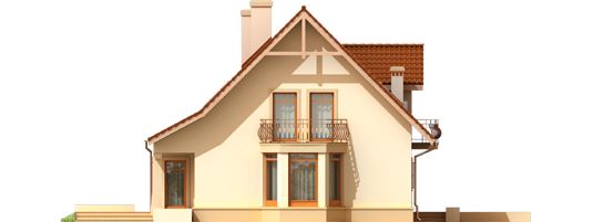 Blanka G1 - Projekt domu Blanka G1 - elewacja lewa