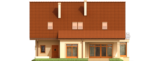 Blanka G1 - Projekt domu Blanka G1 - elewacja tylna