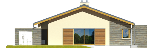 Bob II - Projekt domu Bob II - elewacja lewa