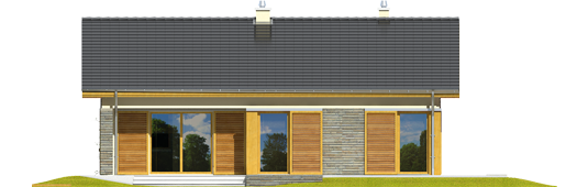 Bob II - Projekt domu Bob II - elewacja tylna