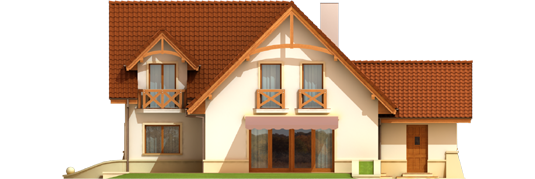 Hely G1 - Projekt domu Helka G1 - elewacja tylna