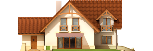 Hely G1 - Projekt domu Helka G1 - elewacja tylna