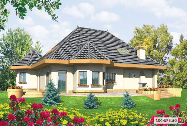 Projekt domu Esmeralda (mała) G2 - wizualizacja ogrodowa