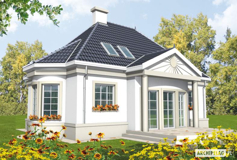 Projekt domu Gloria - wizualizacja ogrodowa