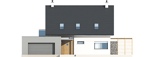 Tobby II G2 ENERGO - Projekt domu Tobiasz II G2 ENERGO - elewacja frontowa