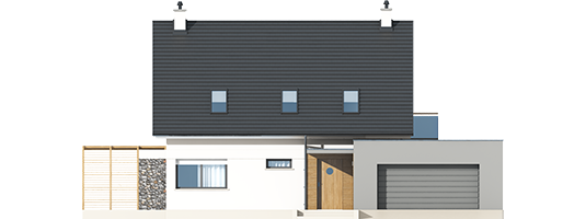 Tobby II G2 ENERGO - Projekt domu Tobiasz II G2 ENERGO - elewacja frontowa