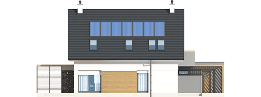 Tobby II G2 ENERGO - Projekt domu Tobiasz II G2 ENERGO - elewacja tylna