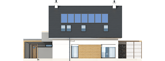 Tobby II G2 ENERGO - Projekt domu Tobiasz II G2 ENERGO - elewacja tylna