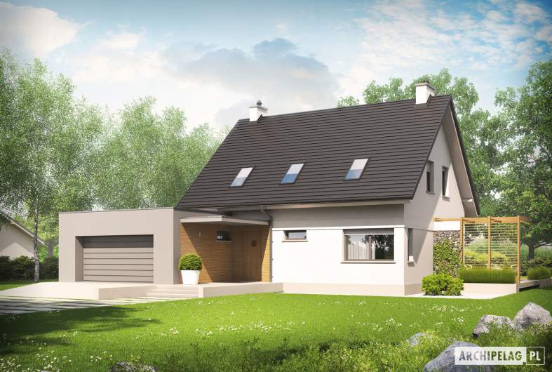 Projekt domu Tobiasz II G2 ENERGO - wizualizacja frontowa