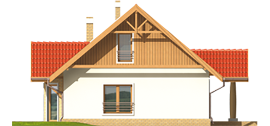 Sabrina G1 - Projekt domu Sabusia G1 - elewacja lewa