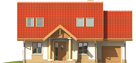 Sabrina G1 - Projekt domu Sabusia G1 - elewacja frontowa