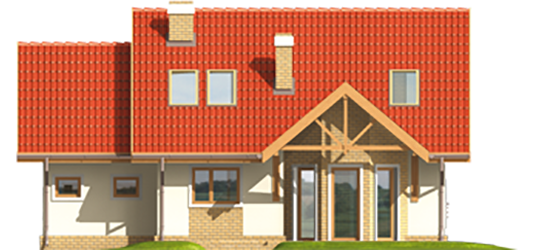 Sabrina G1 - Projekt domu Sabusia G1 - elewacja tylna