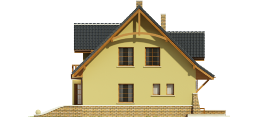 Kongale - Projekt domu Konwalia - elewacja lewa