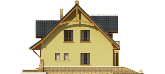 Kongale - Projekt domu Konwalia - elewacja lewa