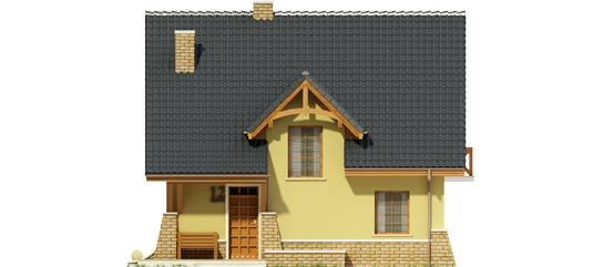 Kongale - Projekt domu Konwalia - elewacja frontowa