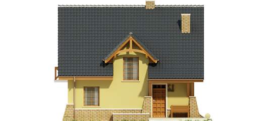 Kongale - Projekt domu Konwalia - elewacja frontowa