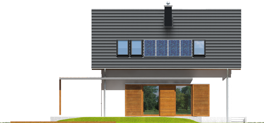 Lea B - Projekt domu Lea (wersja B) - elewacja tylna