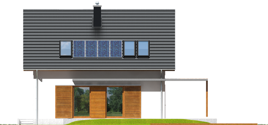 Lea B - Projekt domu Lea (wersja B) - elewacja tylna