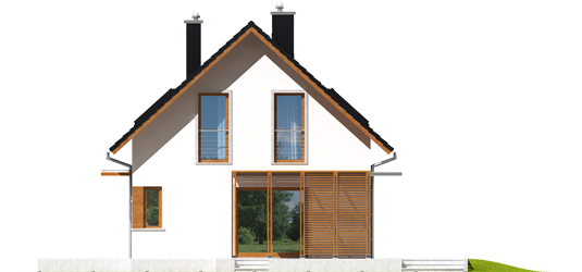 Lea B - Projekt domu Lea (wersja B) - elewacja prawa