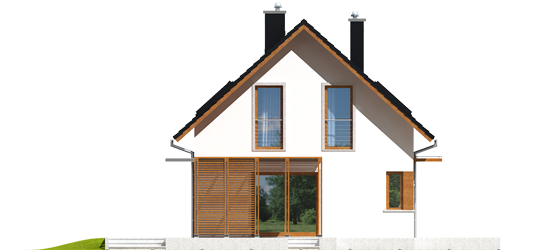 Lea B - Projekt domu Lea (wersja B) - elewacja prawa