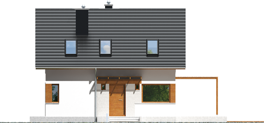 Lea B - Projekt domu Lea (wersja B) - elewacja frontowa