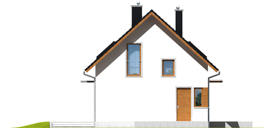 Lea B - Projekt domu Lea (wersja B) - elewacja lewa