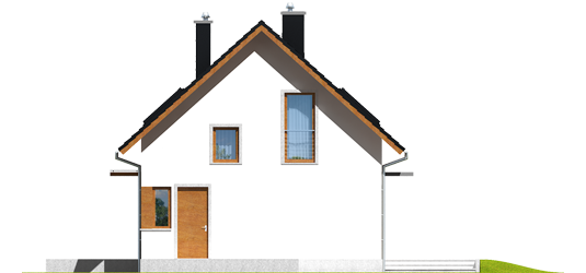 Lea B - Projekt domu Lea (wersja B) - elewacja lewa