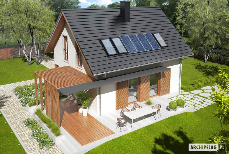 Projekt domu Lea (wersja B) - widok z góry