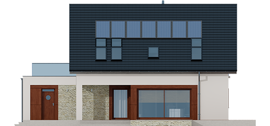 Santiago G1 ENERGO - Projekt domu Santiago G1 ENERGO - elewacja tylna