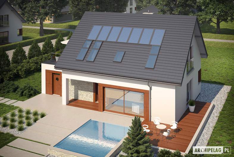 Projekt domu Santiago G1 ENERGO - widik z góry