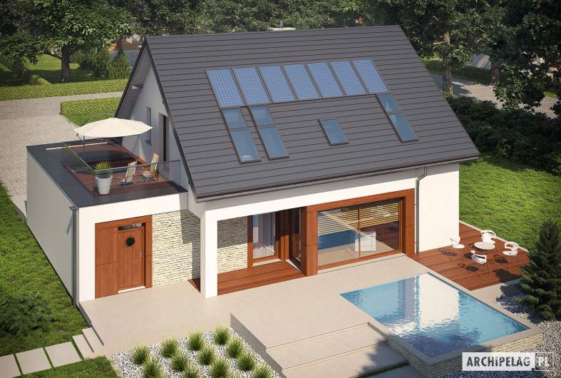 Projekt domu Santiago G1 ENERGO - widik z góry