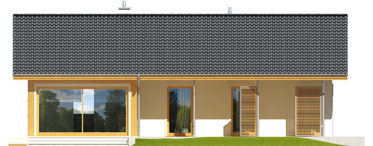 Eric - Projekt domu Eryk - elewacja tylna