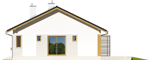 Eric - Projekt domu Eryk - elewacja lewa
