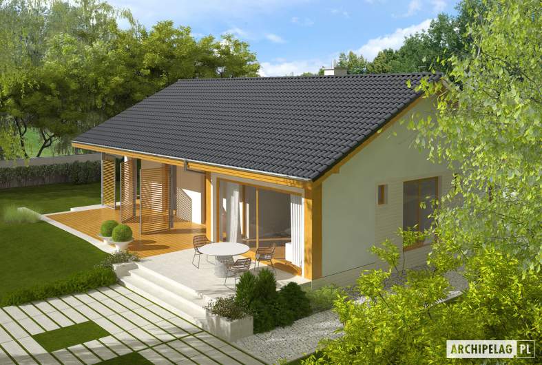 Projekt domu Eryk - widok z góry
