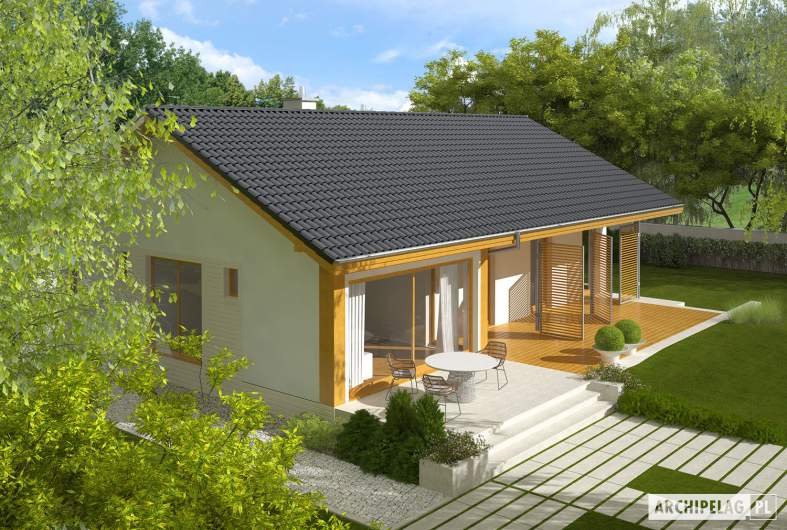 Projekt domu Eryk - widok z góry