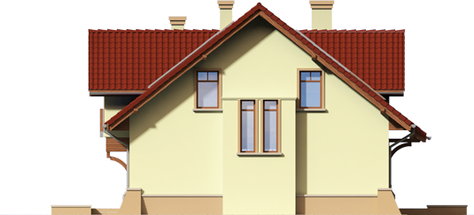 Samny - Projekt domu Sasanka - elewacja prawa