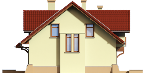 Samny - Projekt domu Sasanka - elewacja prawa