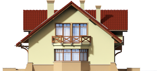 Samny - Projekt domu Sasanka - elewacja lewa