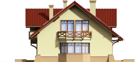 Samny - Projekt domu Sasanka - elewacja lewa