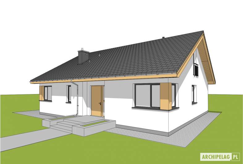 Projekt domu Simon - wizualizacja frontowa