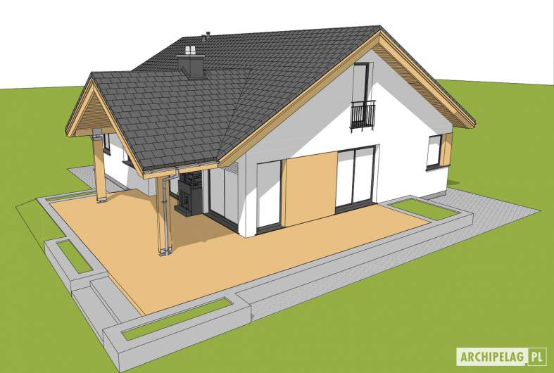 Projekt domu Simon - widok z góry